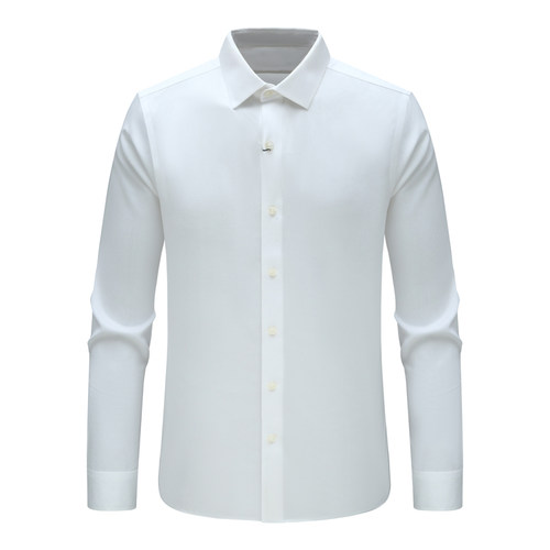 F3620恺春秋男式长袖衬衫 棉百搭商务休闲上衣免烫 白色