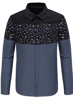 DN104斯D博N男式春秋长袖衬衫 棉百搭商务休闲上衣 时尚都市