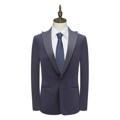 B1635鸟男春秋西服 绵羊毛两粒扣双开衩商务西装 领子可拆211233