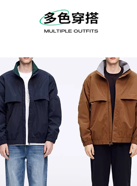 H1170小船秋冬男式夹克 立领舒适情侣装休闲外套  时尚都市