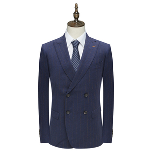 196145 商务西装 B1487鸟牌男春秋西服 绵羊毛两粒双排双开衩修身