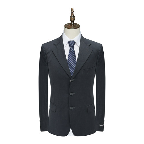 PL54皮春秋男式西服 羊毛三粒扣无开衩商务西装外套 D4129010