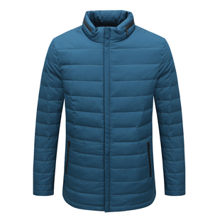 SF299圣秋冬男式羽绒服 白鸭绒拉链商务休闲保暖防风外套时尚都市