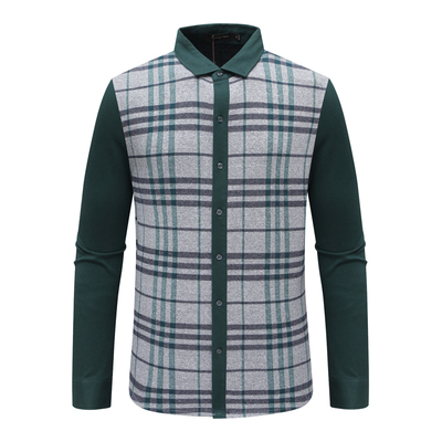 SF118路男式春秋稍厚长袖衬衫 棉百搭时尚商务休闲上衣