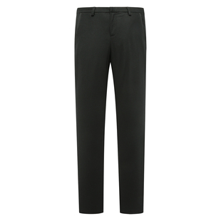 商务休闲长裤 YW407D春秋款 羊绒中腰修身 休闲裤 黑色 男式