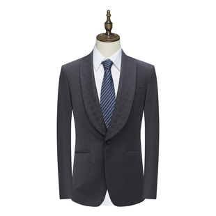 B1618鸟男春秋西服 领子可拆211263 绵羊毛两粒扣双开衩商务西装
