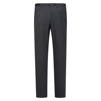 AB1163邦纳春秋厚度男式休闲裤 中腰修身商务休闲长裤 黑色弹力