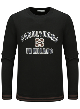 H1251男式春秋长袖卫衣 天丝百搭圆领休闲上衣 时尚都市弹力