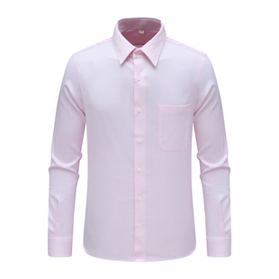 棉休闲商务上衣 衬衫 粉色 时尚 免烫 MY112美尔男式 都市 春秋长袖