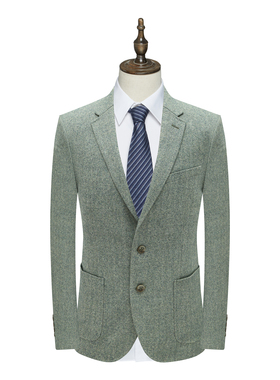 MY521美男式春秋西服 羊毛110`S意大利面料两粒扣商务西装1100309