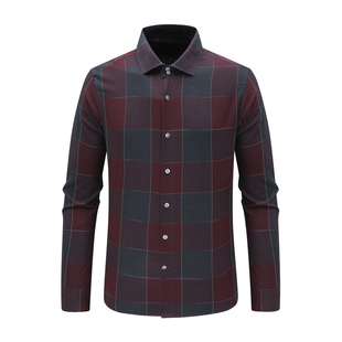 棉意大利面料百搭时尚 衬衫 商务休闲上衣 春秋长袖 SF503圣男式