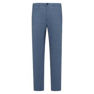 商务休闲长裤 羊毛中腰修身 深蓝色 西裤 Y1478路春秋男式