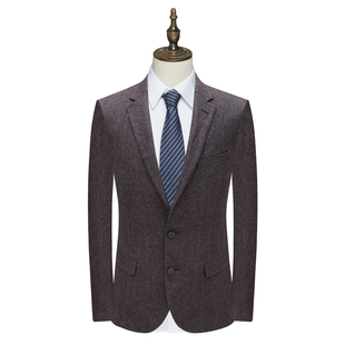 1100305 羊毛两粒扣后中开衩商务西装 MY437美男式 春秋西服