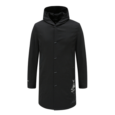 H1081春秋男式棉衣 连帽直排扣防风棉服 时尚都市