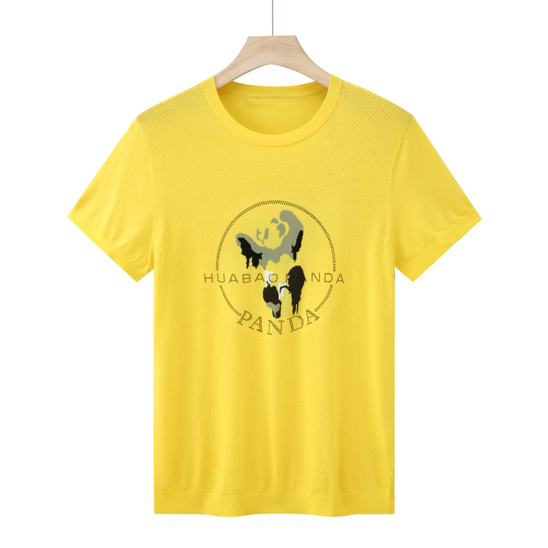 CA100 机场货 卡夏季男式短袖T恤 翻领套头休闲商务上衣 黄色弹力