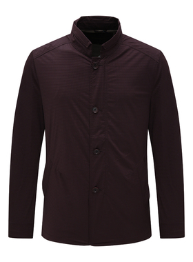 SF271圣春秋厚度男式夹克 立领舒适休闲外套 暗红