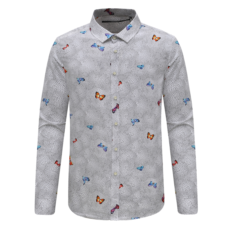 DN107斯D博N男式春秋长袖衬衫 棉百搭商务休闲上衣 时尚都市