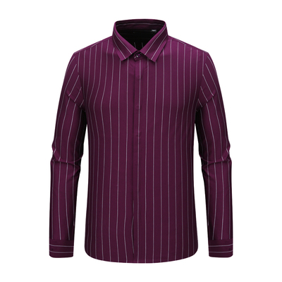 Y1275路男式春秋长袖衬衫 棉百搭商务休闲上衣