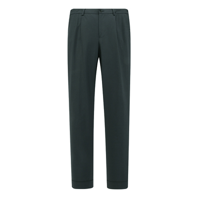 J1648鸟春秋款男西裤 意大利面料羊毛中腰商务休闲弹力 裤脚卷边