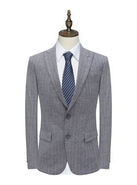 B1636鸟男式春秋西服 绵羊毛两粒扣后中开衩商务西装 206118