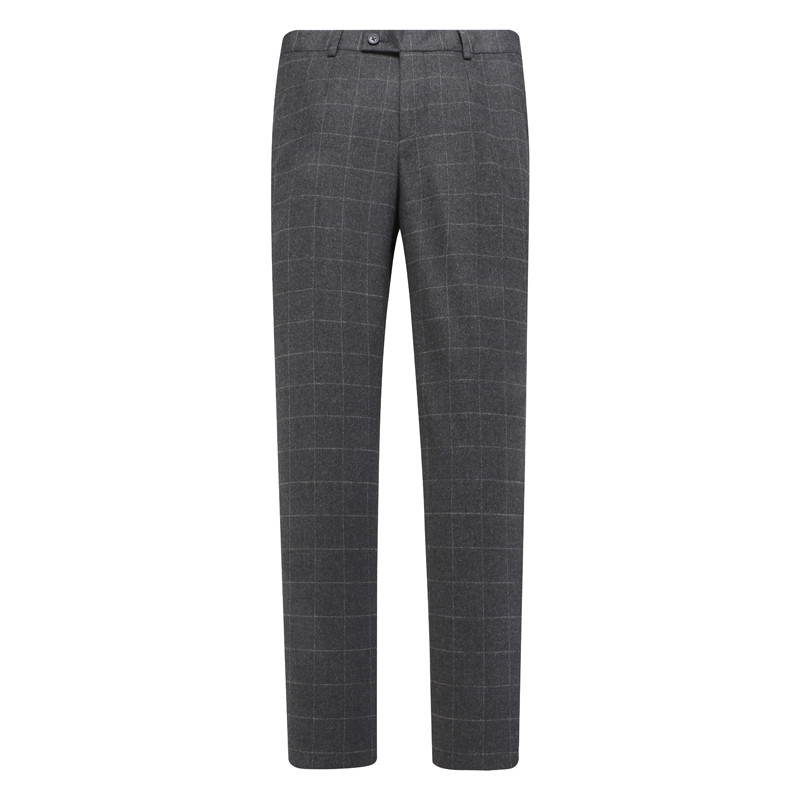 J1700鸟春秋款男式西裤 绵羊毛中腰修身商务休闲长裤 10006