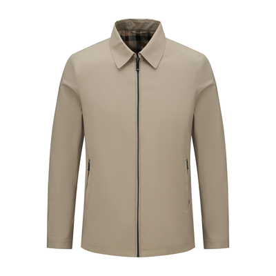 H1235代工厂春秋男式夹克拉链翻领舒适休闲外套 时尚商务简单大气