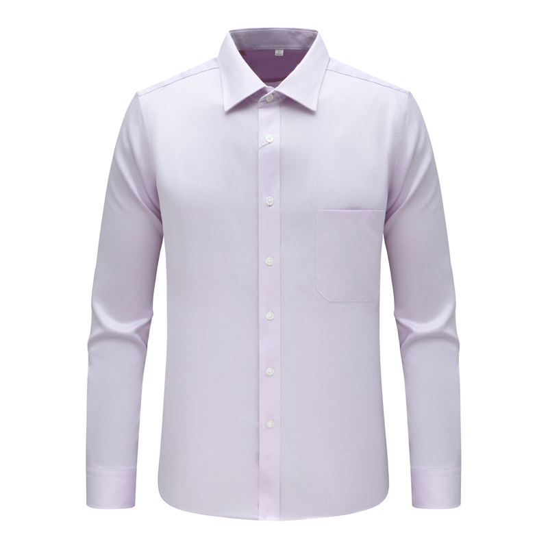 MY294美尔男夏季长袖衬衫 棉休闲商务上衣 淡紫色 时尚都市免烫