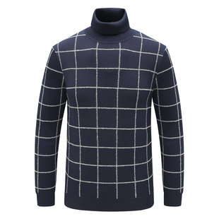 毛衣羊毛锦纶混纺休闲商务881121 高领毛衫 YW513依男式 春秋长袖