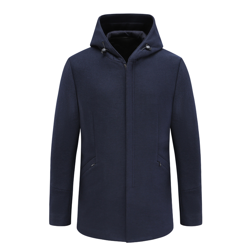 毛呢大衣羊毛拉链外套优尼士