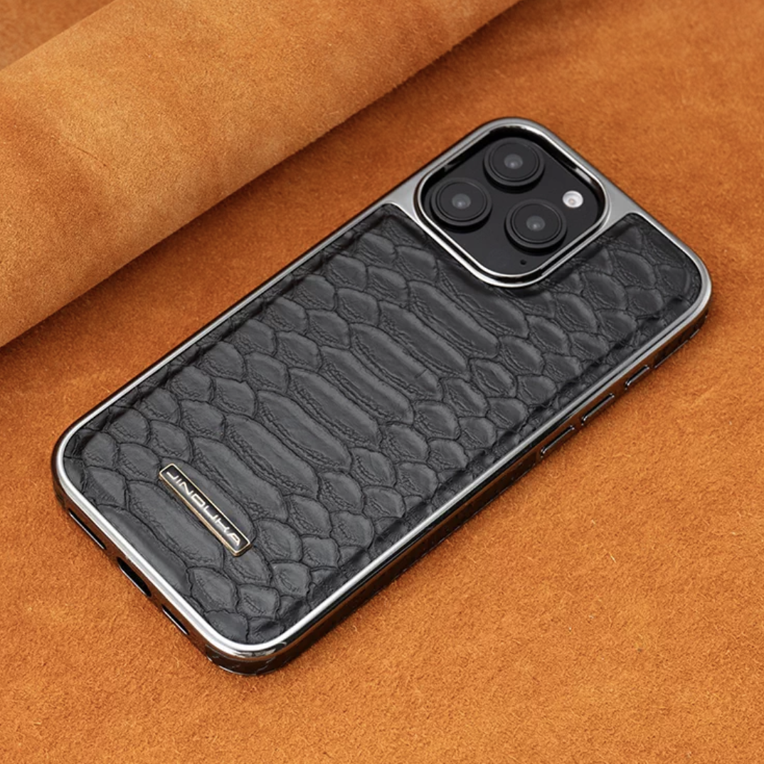 适用于苹果16ProMax个性皮纹手机壳高档奢华全包防摔保护壳