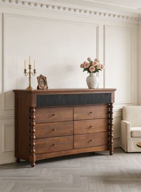 品牌家具法式复古南洋复古高端实木九斗柜收纳柜1370*450*905mm