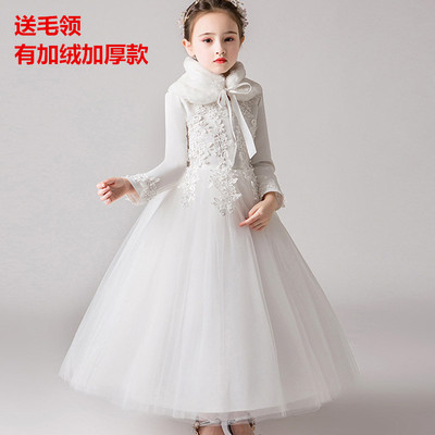 晚礼服生日女童公主裙加绒连衣裙