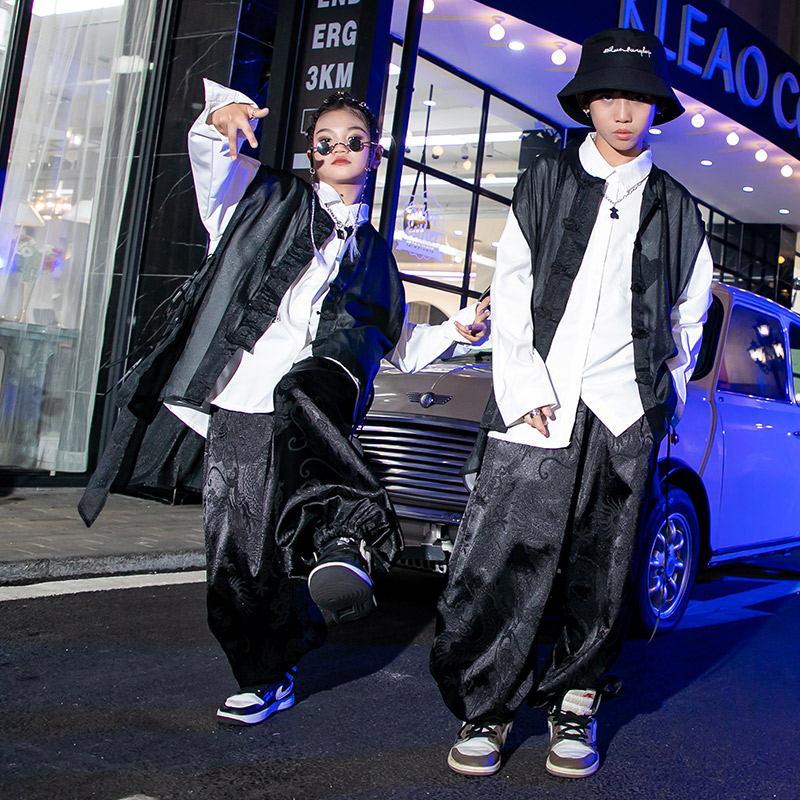 街舞儿童潮服套装hiphop中国风