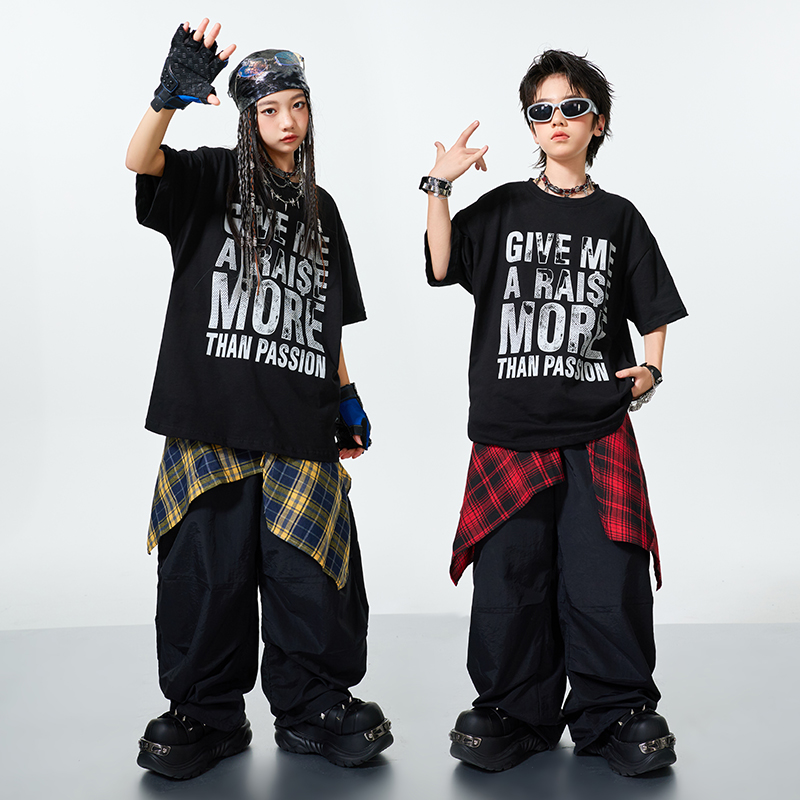儿童街舞潮服演出服男童套装hiphop童装少儿嘻哈架子鼓爵士舞走秀