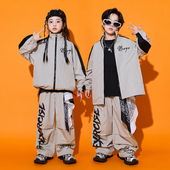 儿童街舞演出服爵士舞字母运动套装 男童潮服少儿hiphop嘻哈女走秀