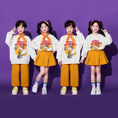 儿童演出服小学生运动会学院风啦啦操卡通表演服幼儿园班服园服秋