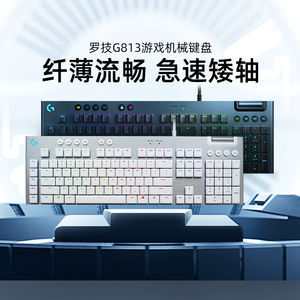 罗技G813有线游戏机械键盘可编程电竞csgo台式电脑笔记本茶青红轴