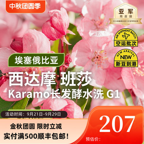 【26产季】班莎Karamo长发酵水洗g1埃塞俄比亚咖啡豆印格咖啡生豆