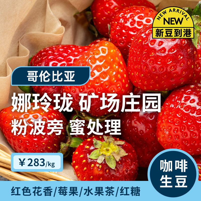 【26产季】矿场庄园·粉波旁 印格哥伦娜玲珑蜜处理咖啡生豆1KG