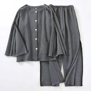 空气棉护理服男款术后恢复瘫痪卧床理疗针灸老人护理两侧全开