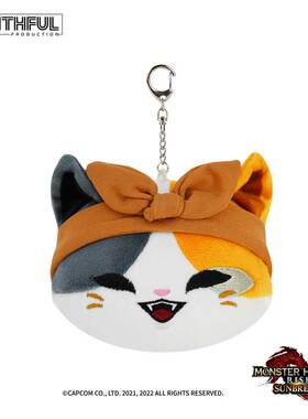 [FANTHFUL] 怪物猎人崛起曙光厨师艾露猫饭团子毛绒挂件游戏周边