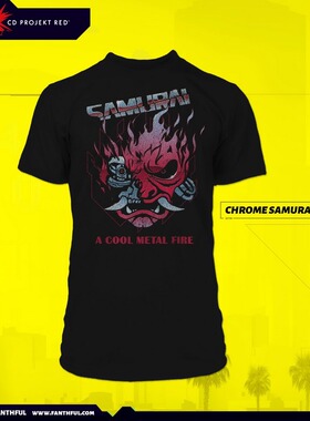 赛博朋克2077 Samurai 游戏主题 短袖T恤 游戏周边 JINX官方正版
