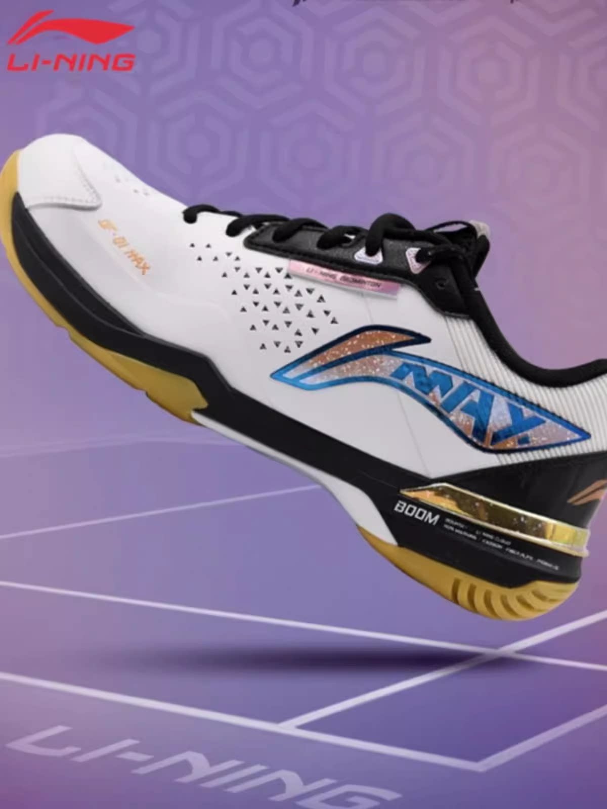 李宁（Li-Ning）羽毛球鞋刀锋MAX耐磨防滑缓震男女情侣专业运动鞋