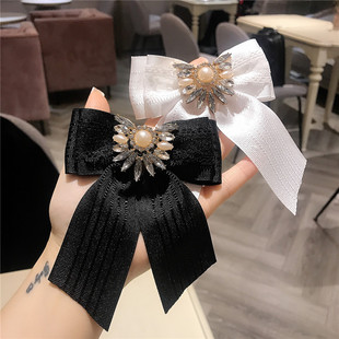 韩国客单衬衣配饰领结镶钻水晶蝴蝶结领花别针胸花胸针时尚