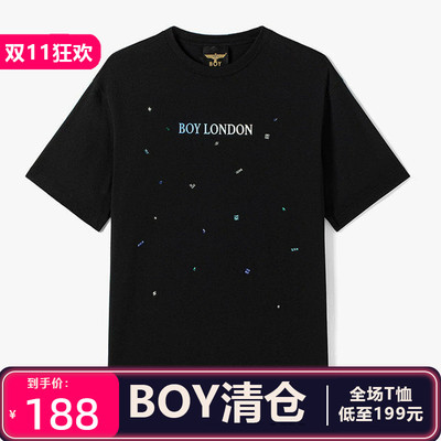 BOY LONDON专柜正品男女夏彩色点钻渐变印花短袖T恤B261N0106202