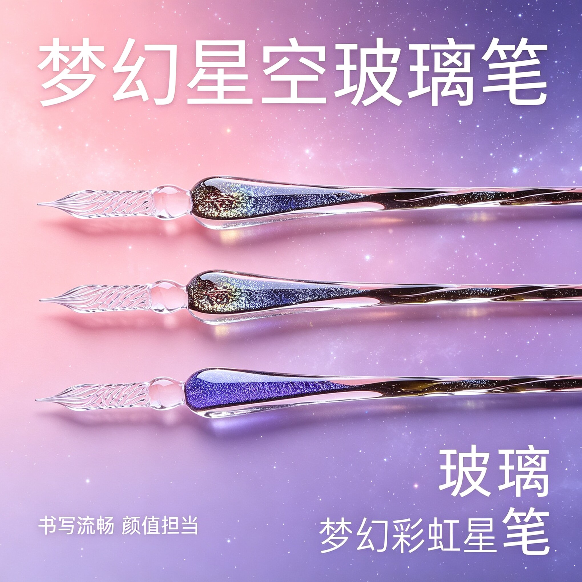 水晶笔送礼梦幻绘画笔好朋友墨水星空笔系列中国风礼盒装沾水笔