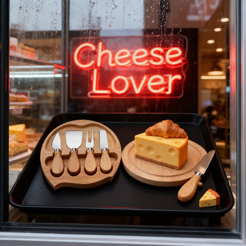 奶酪刀铲礼盒芝士铲料理鸡排切割黄油铲烘焙奶油切刀便携刀架