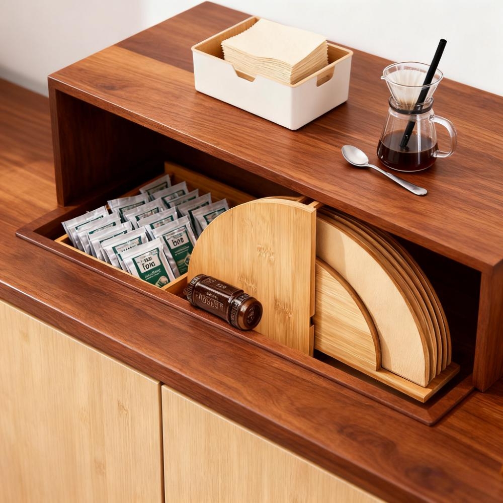 极简精致 扇形滤纸收纳架家居耐用日式过滤纸架咖啡茶室拍摄实用