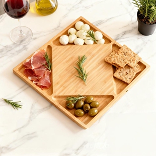 北欧创意竹制切肉板西式冷餐摆盘海鲜水果板环保日料面包板果盘