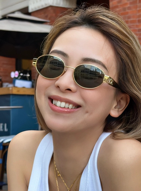 日韩风ins超时尚好看大气素颜墨镜 开车钓鱼明星同款墨镜可配近视